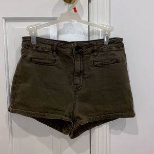 Army green Pacsun jean shorts